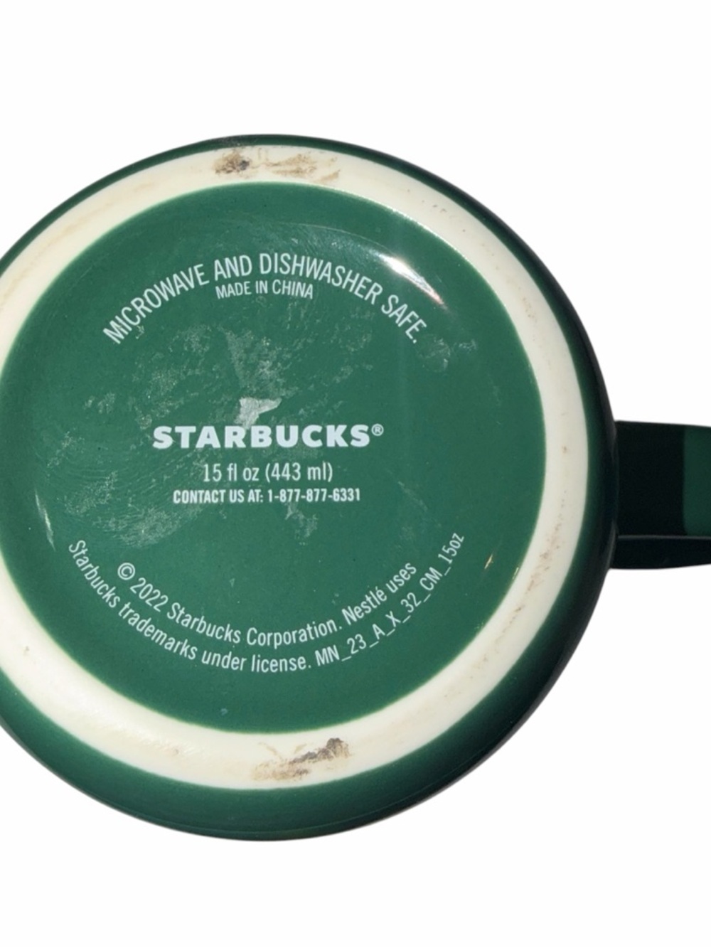 Starbucks 2022 Emerald Green Swirl Ceramic Mug - Picture 5 of 5